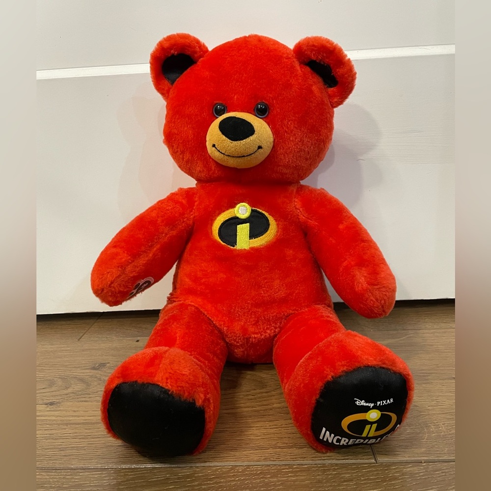 Disney Build-A-Bear The Incredibles 2 Red Teddy Bear Plush Toy